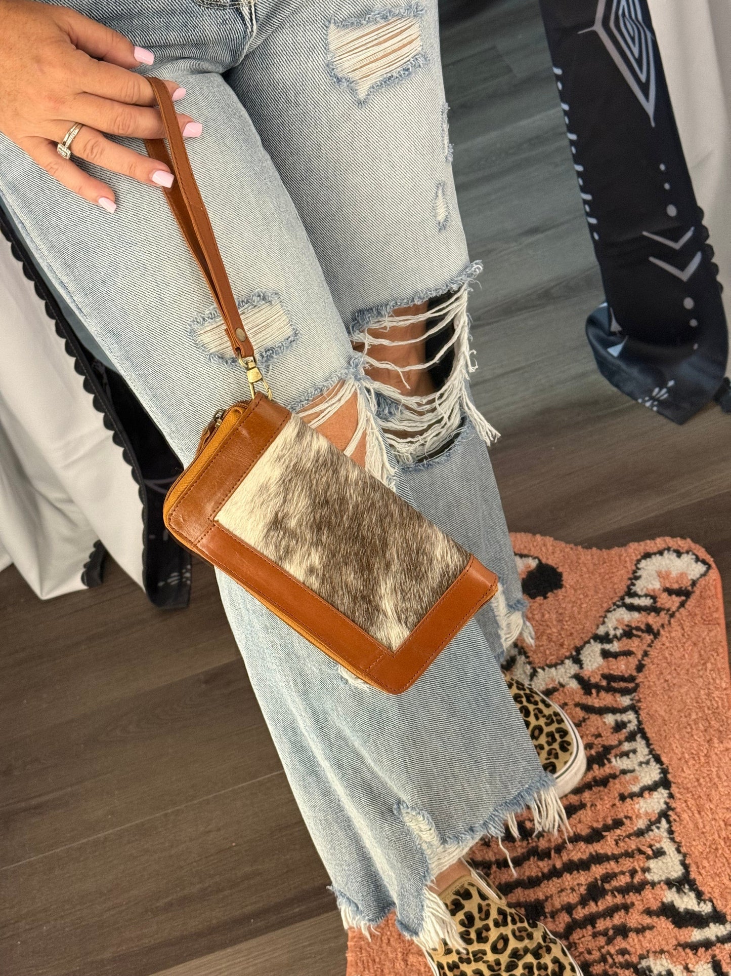 The Whiskey Wanderer Cowhide Clutch Wallet