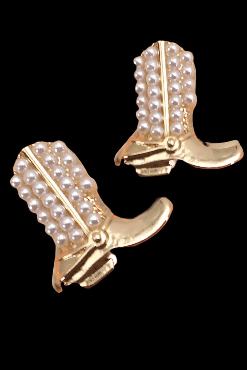 Boot Pearl Stud Earrings