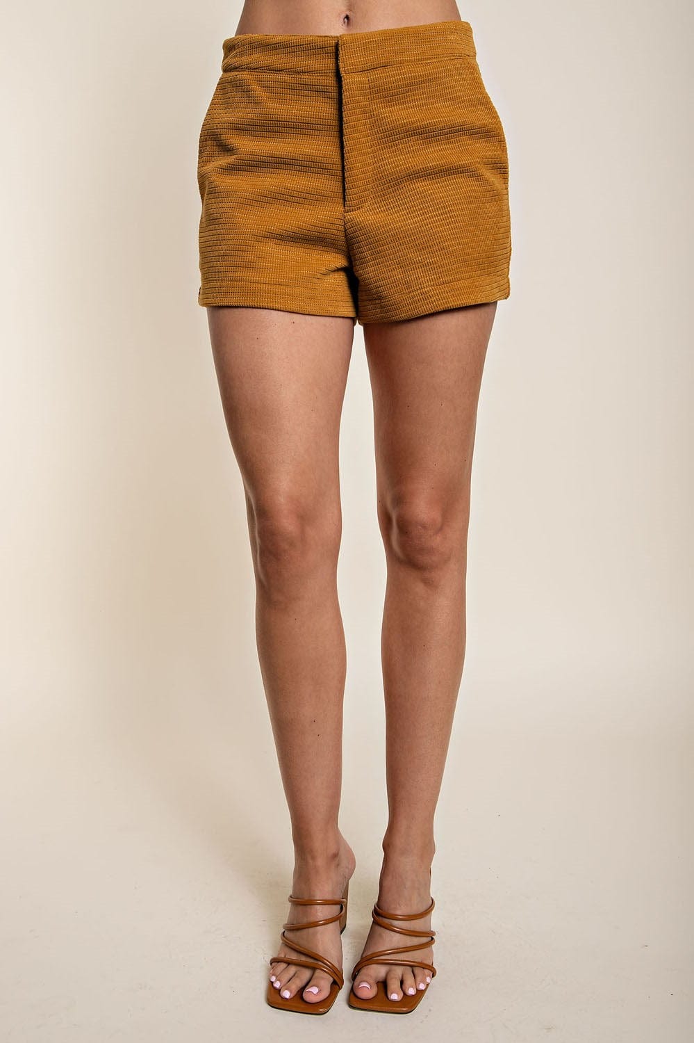 Retro Cowgirl Mustard Shorts