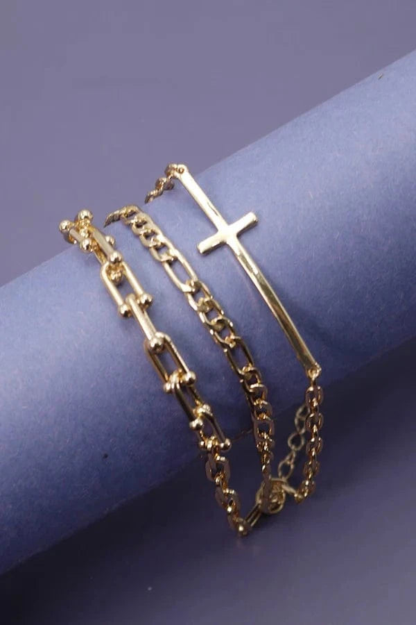 Cross Multi Bracelet Set