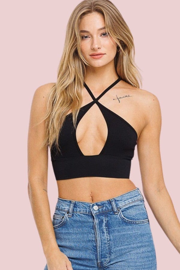 Seamless Front Cross Top