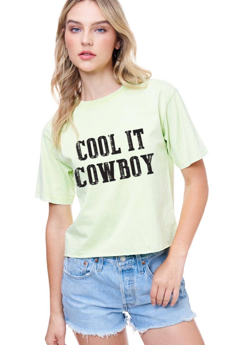 Coot It Cowboy Graphic Crop Top