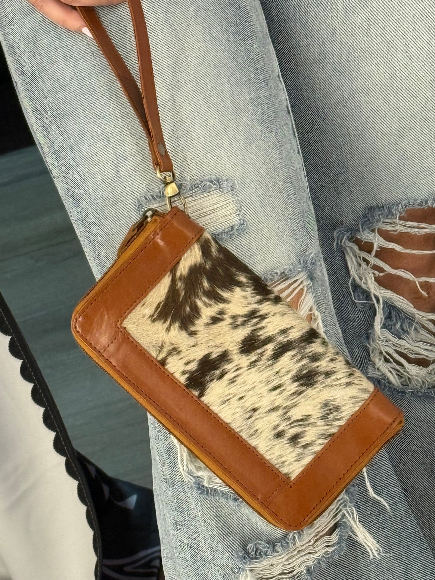 The Whiskey Wanderer Cowhide Clutch Wallet