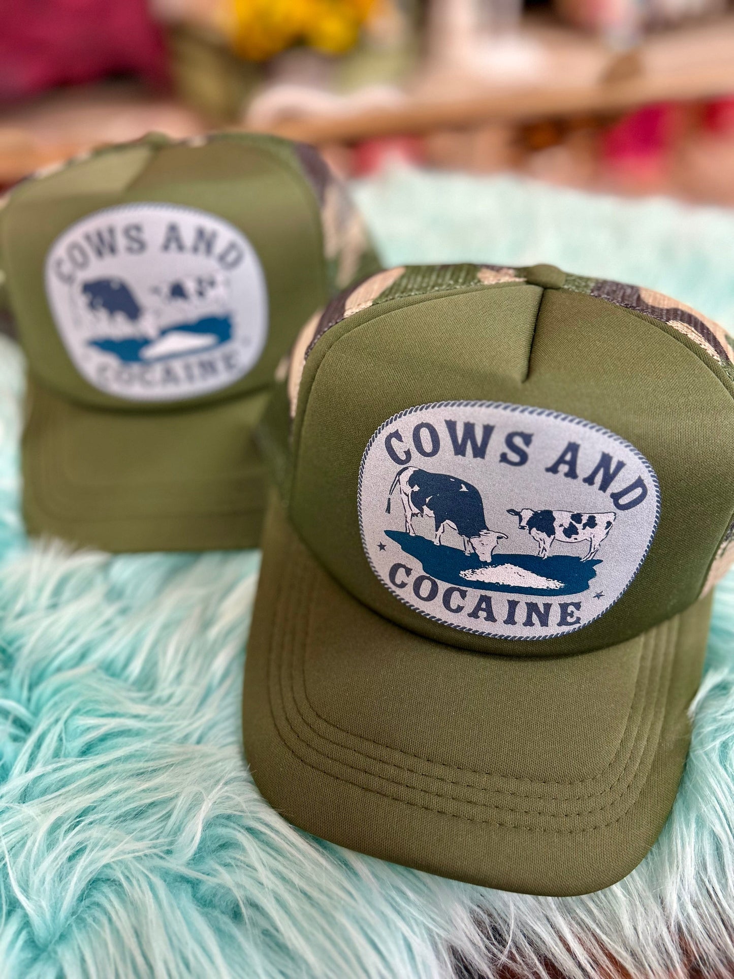 Cows & Cocaine Trucker Hat