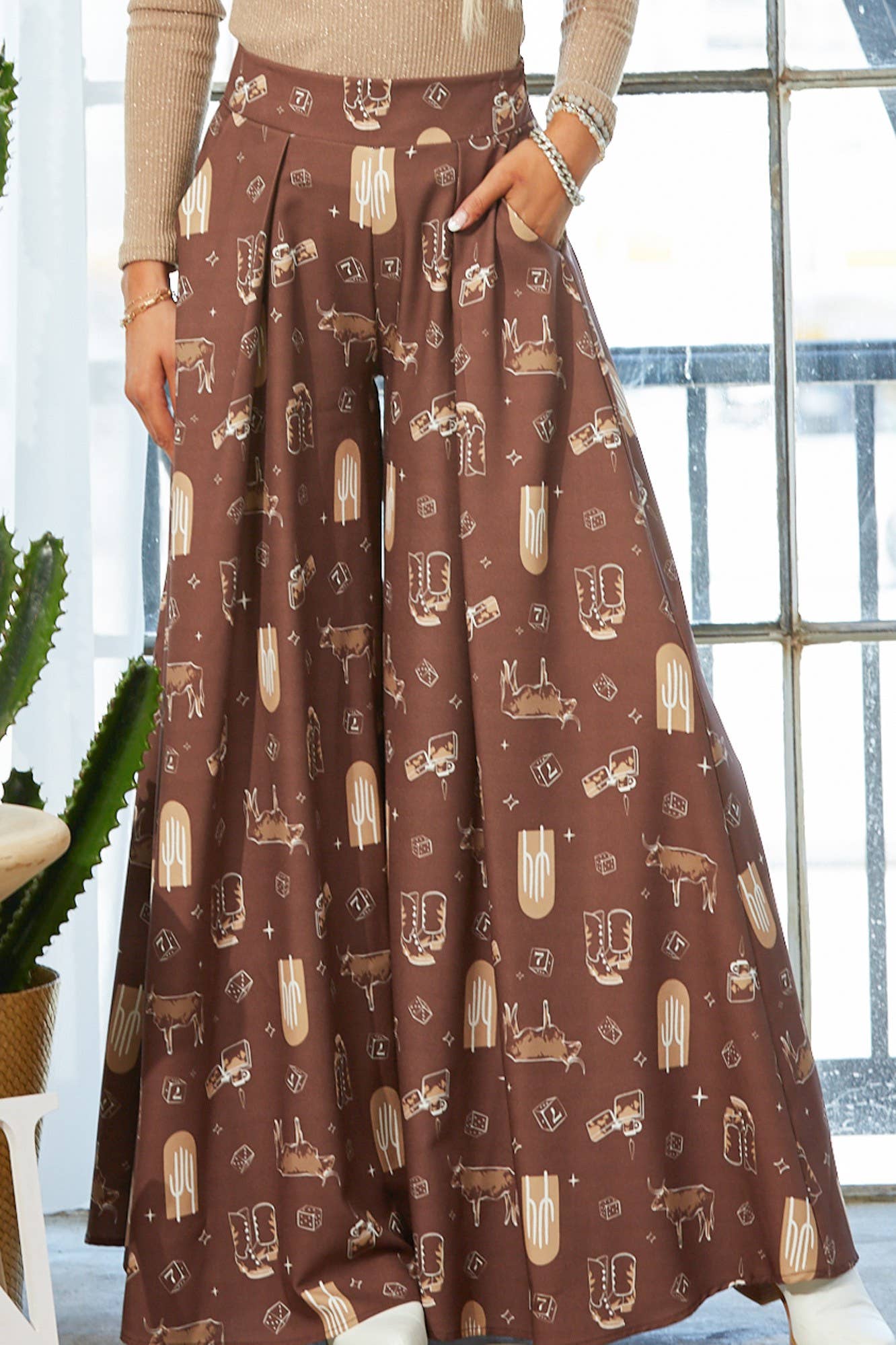 Feelin" Ranchy Palazzo Pants