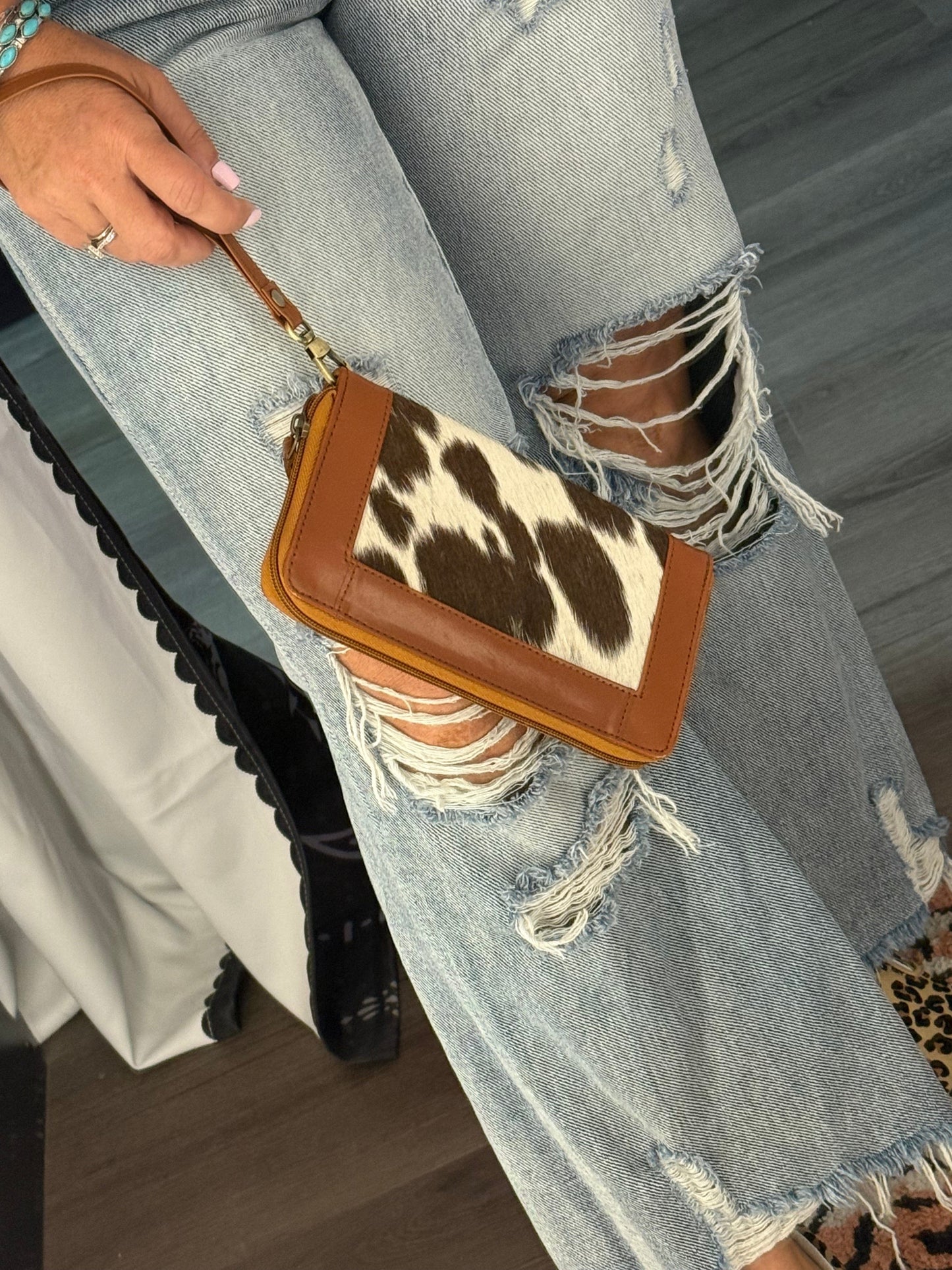 The Whiskey Wanderer Cowhide Clutch Wallet
