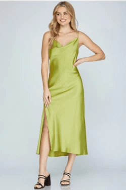 Watermelon Moonshine Satin Dress