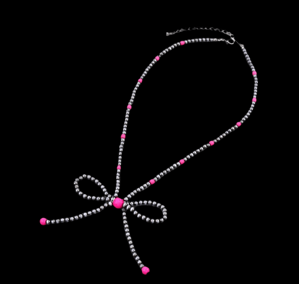 Western Pearl Bow Necklace