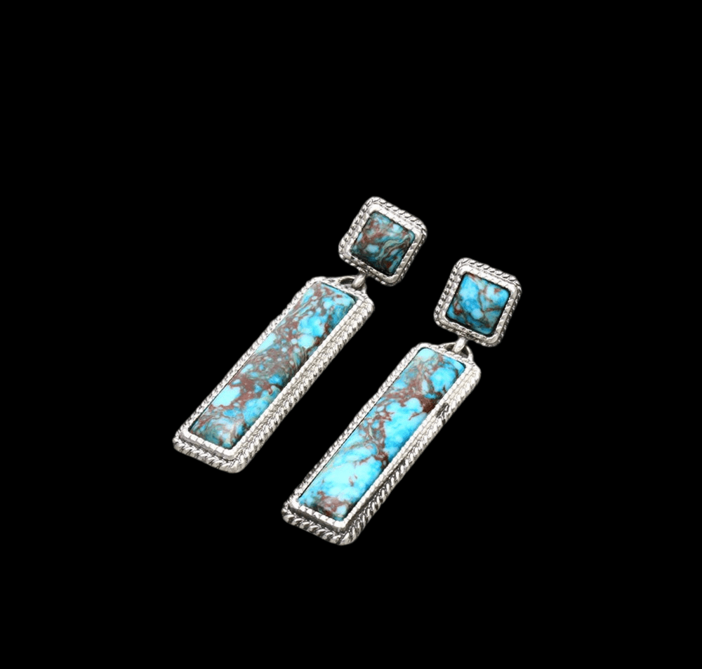 The Turquoise Trail Bar Earrings