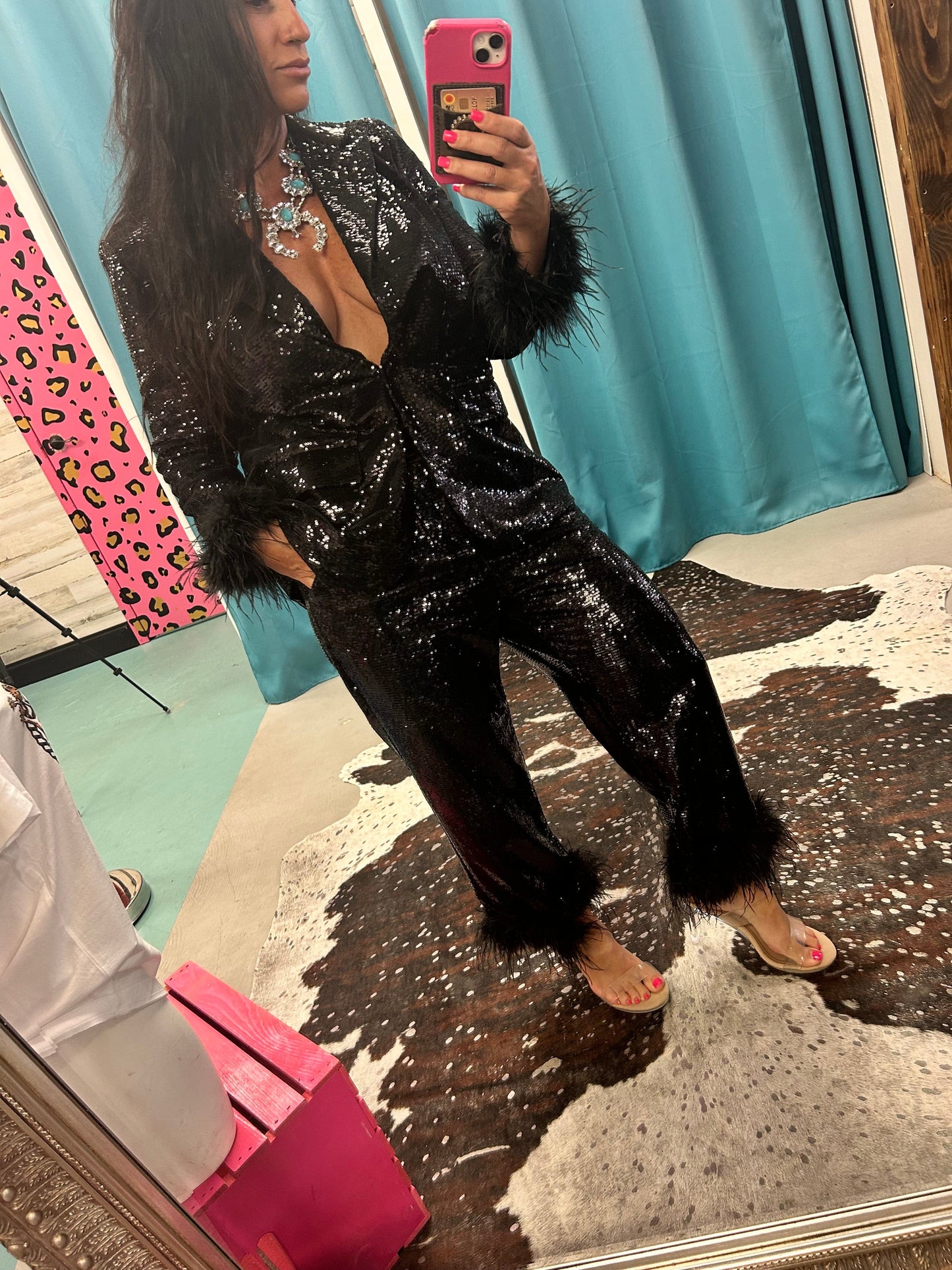 The Miranda Sequin Cropped Pants