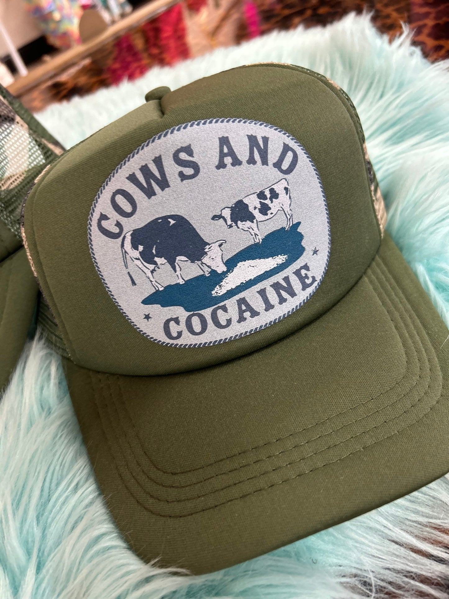 Cows & Cocaine Trucker Hat
