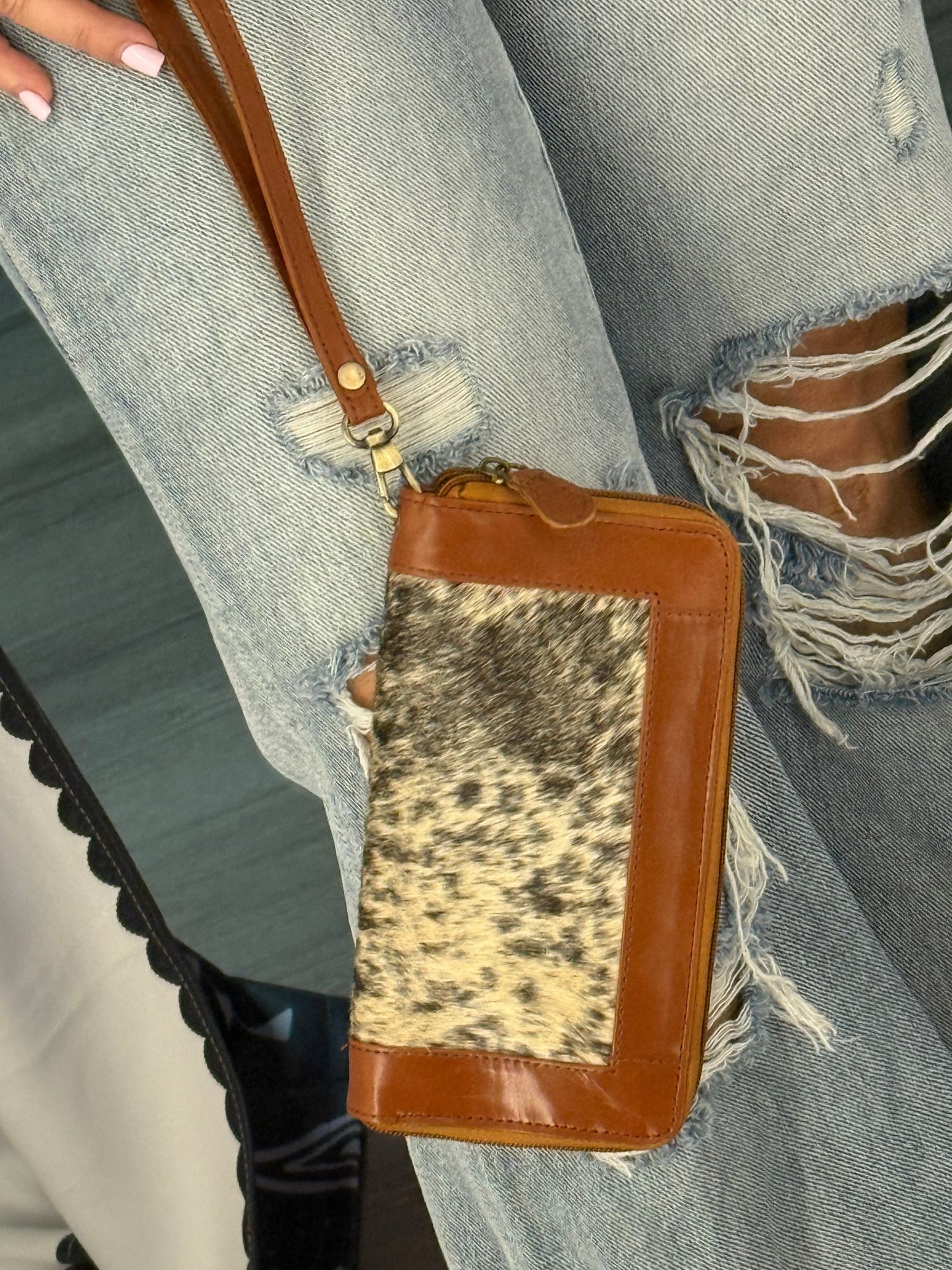 The Whiskey Wanderer Cowhide Clutch Wallet