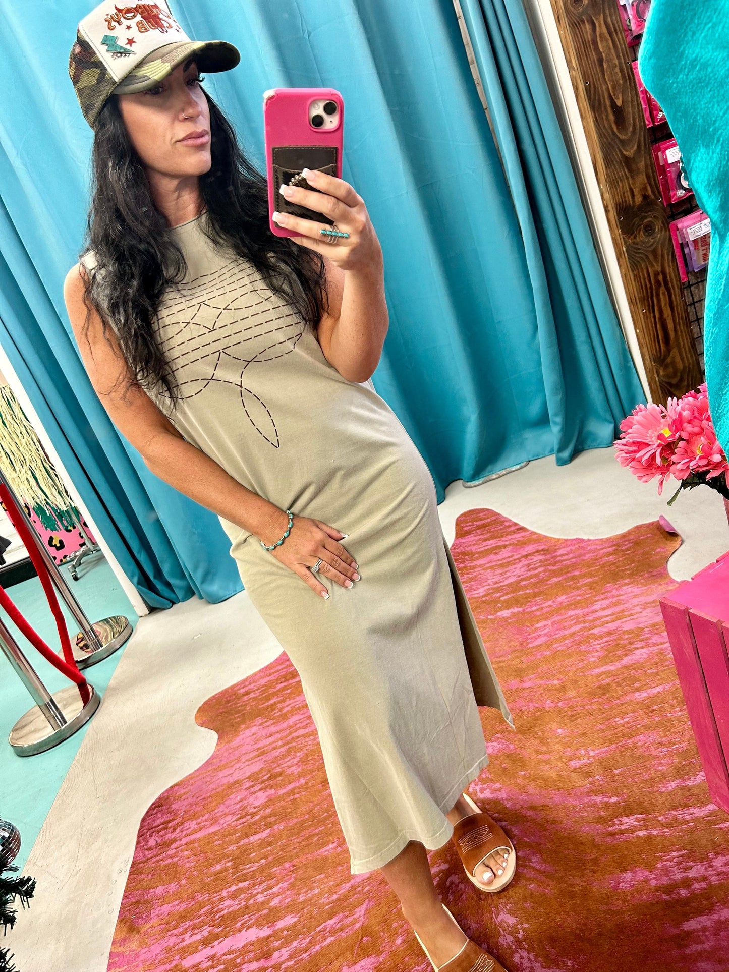 Knockin Boots Tank Dress
