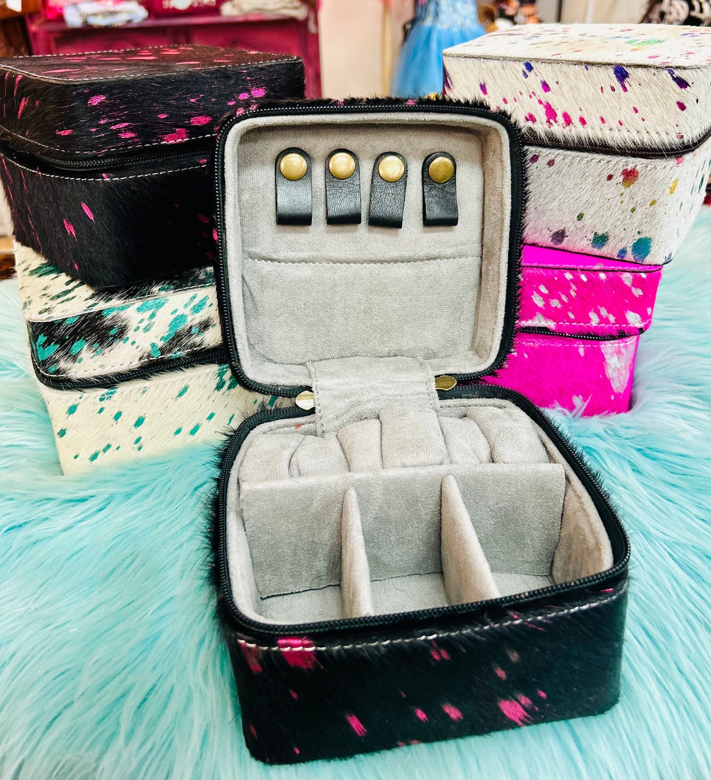 Cowhide Jewelry Box