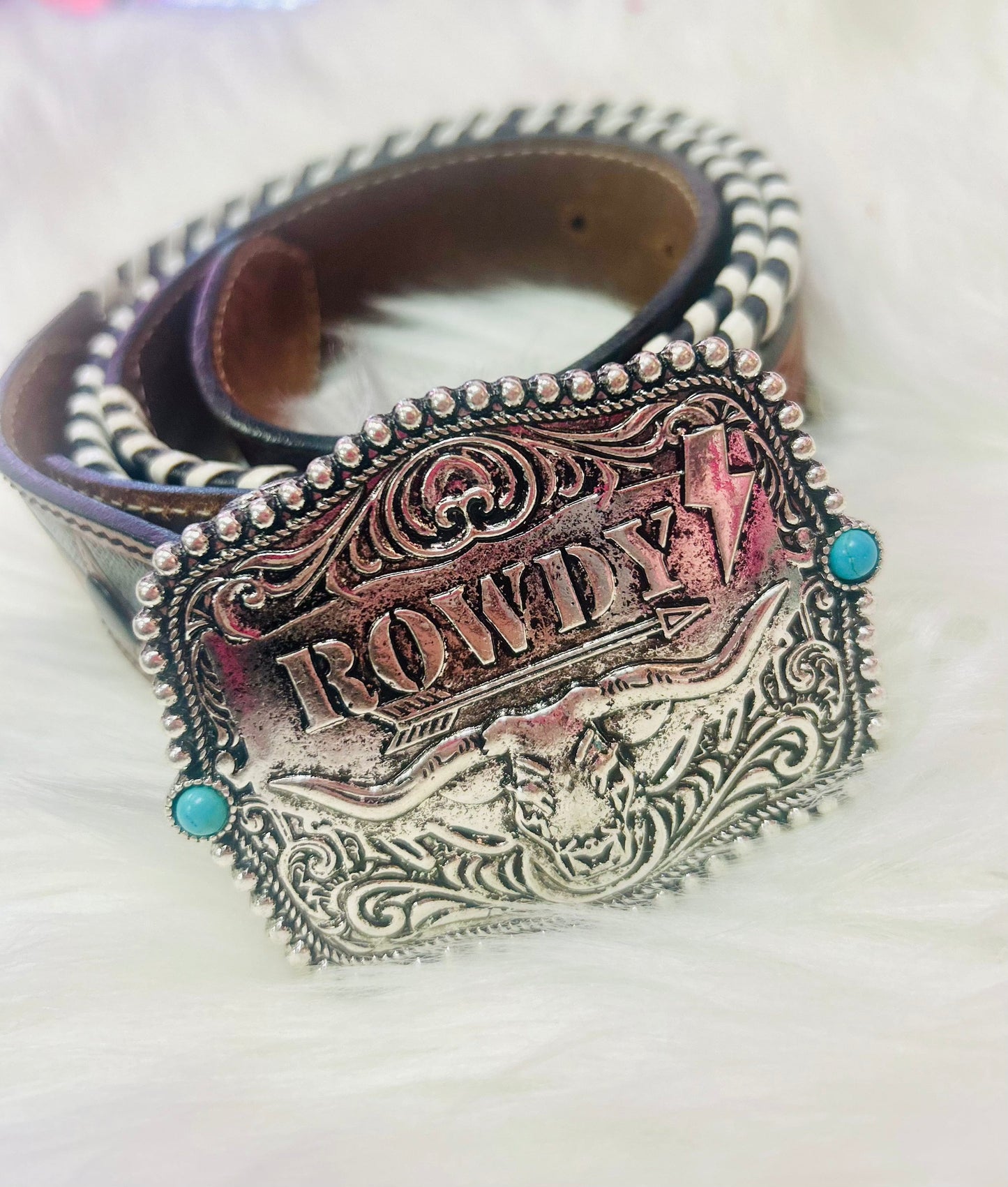 Rowdy Western Belt Buckle