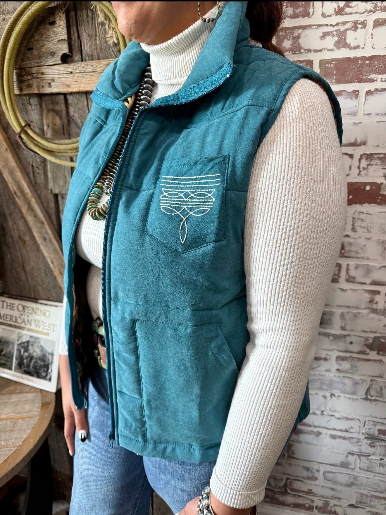 Boot Stitch Puffer Vest