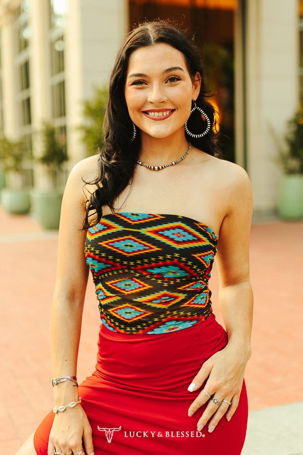 The Rowdy Sunset Aztec Top