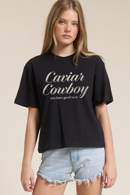 Caviar Cowboy Cropped Graphic Tee