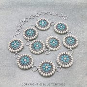Ivory & Turquoise Concho Belt