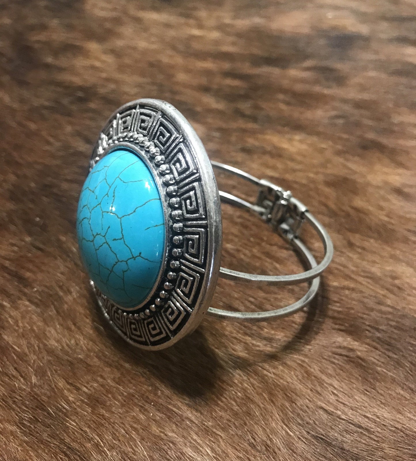 Turquoise Hinged Bangle