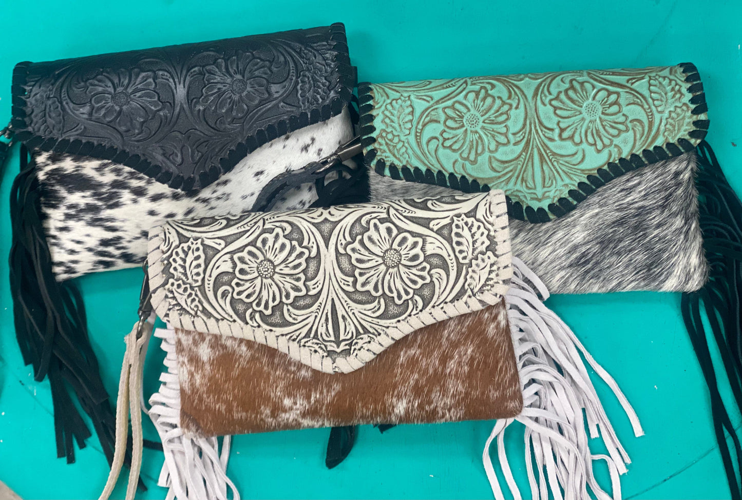 Fringe Cowhide Clutch & Crossbody