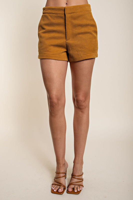 Retro Cowgirl Mustard Shorts