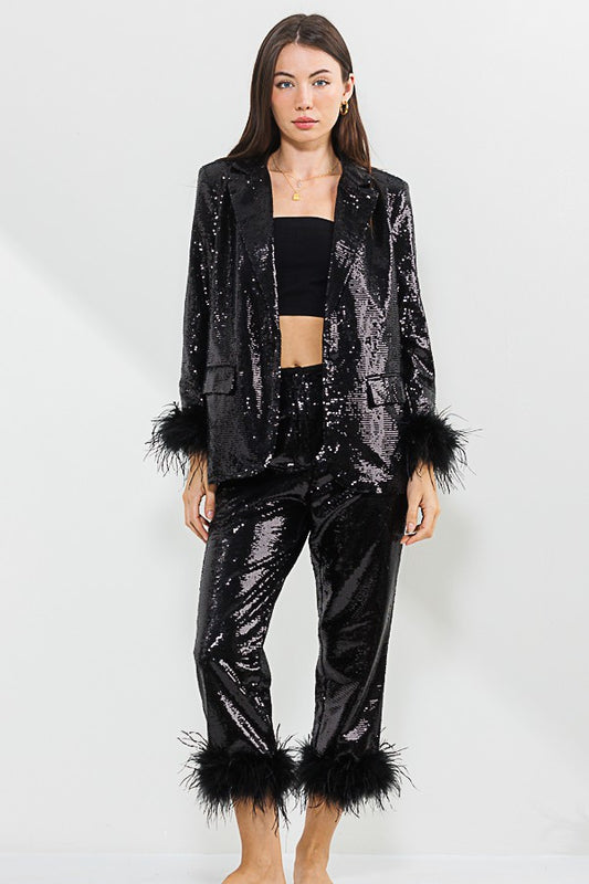 The Miranda Sequin Cropped Pants