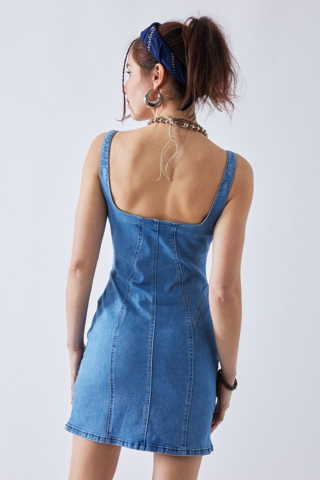 One Number Away Denim Mini