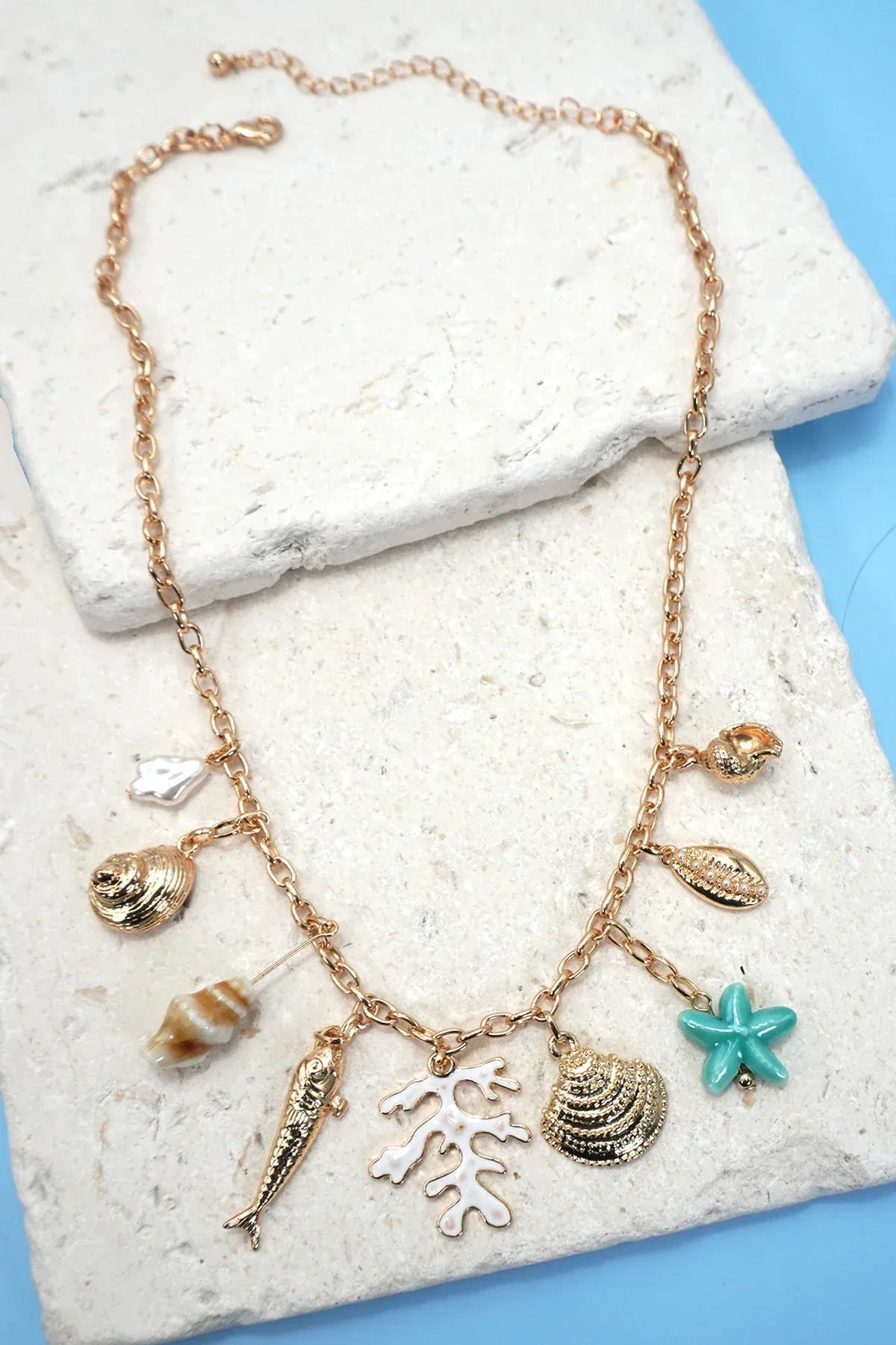 Coastal By Gypsy Outlaw Puka Seashell Charm Necklace