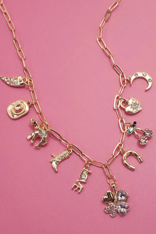 Lucky Cowgirl Charm Necklace
