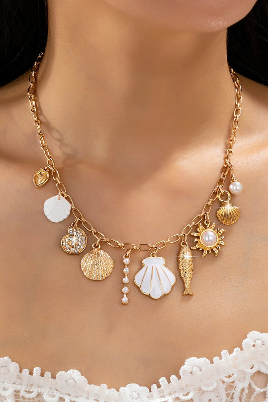 Pearls & Tides Charm Necklace