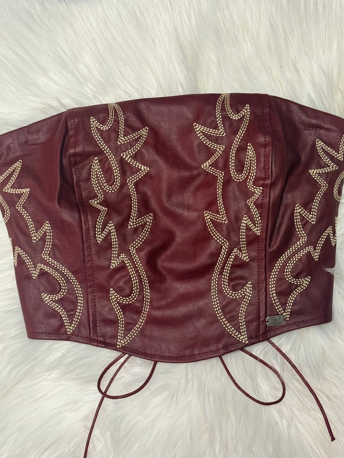 Boot Stitch Leather Corset