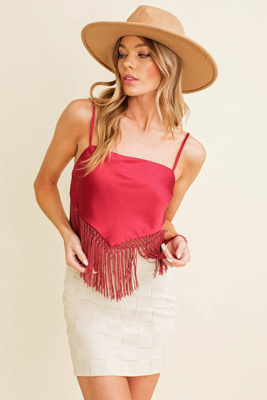 Fringe With Benefits Scarf Top