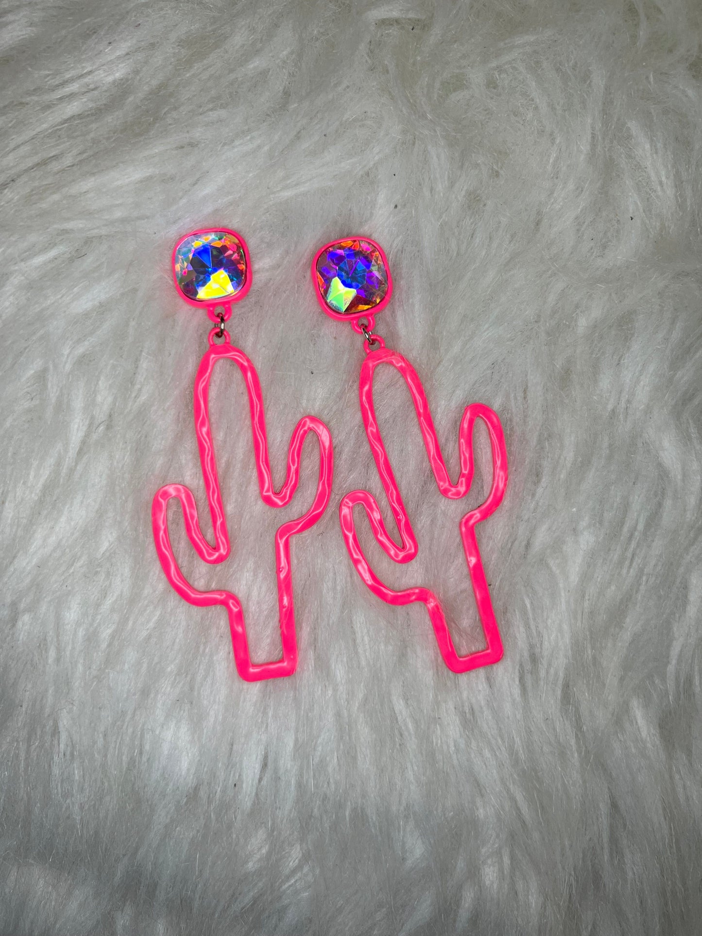 Neon Cactus Earrings