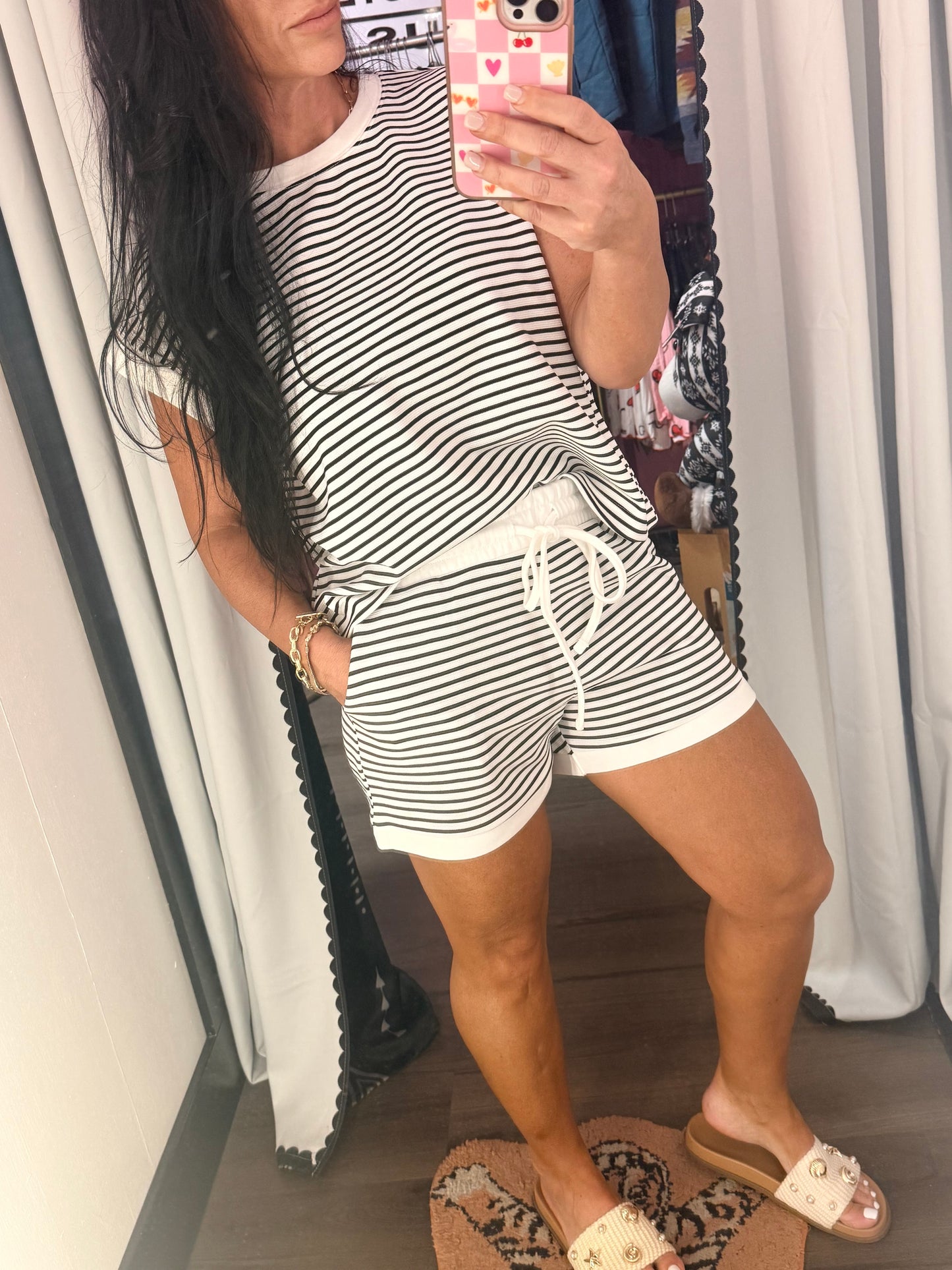 The Seaside Cowgirl Striped Set