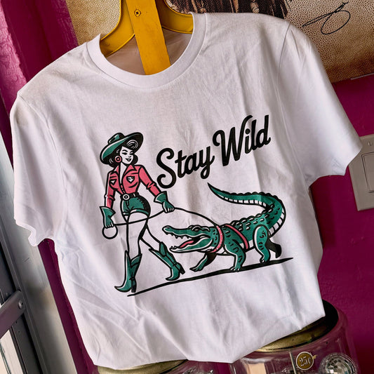Stay Wild Alligator Graphic Tee