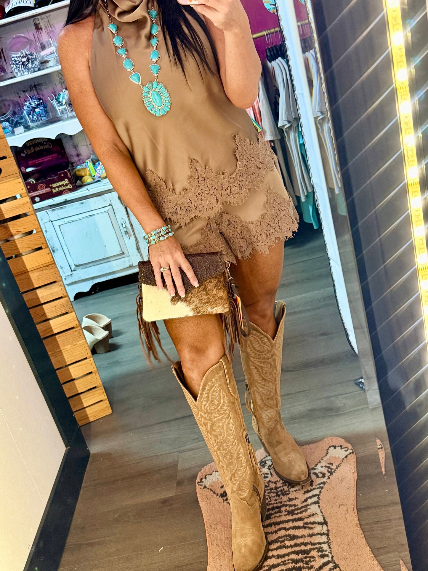 Midnight Rodeo Lace Top