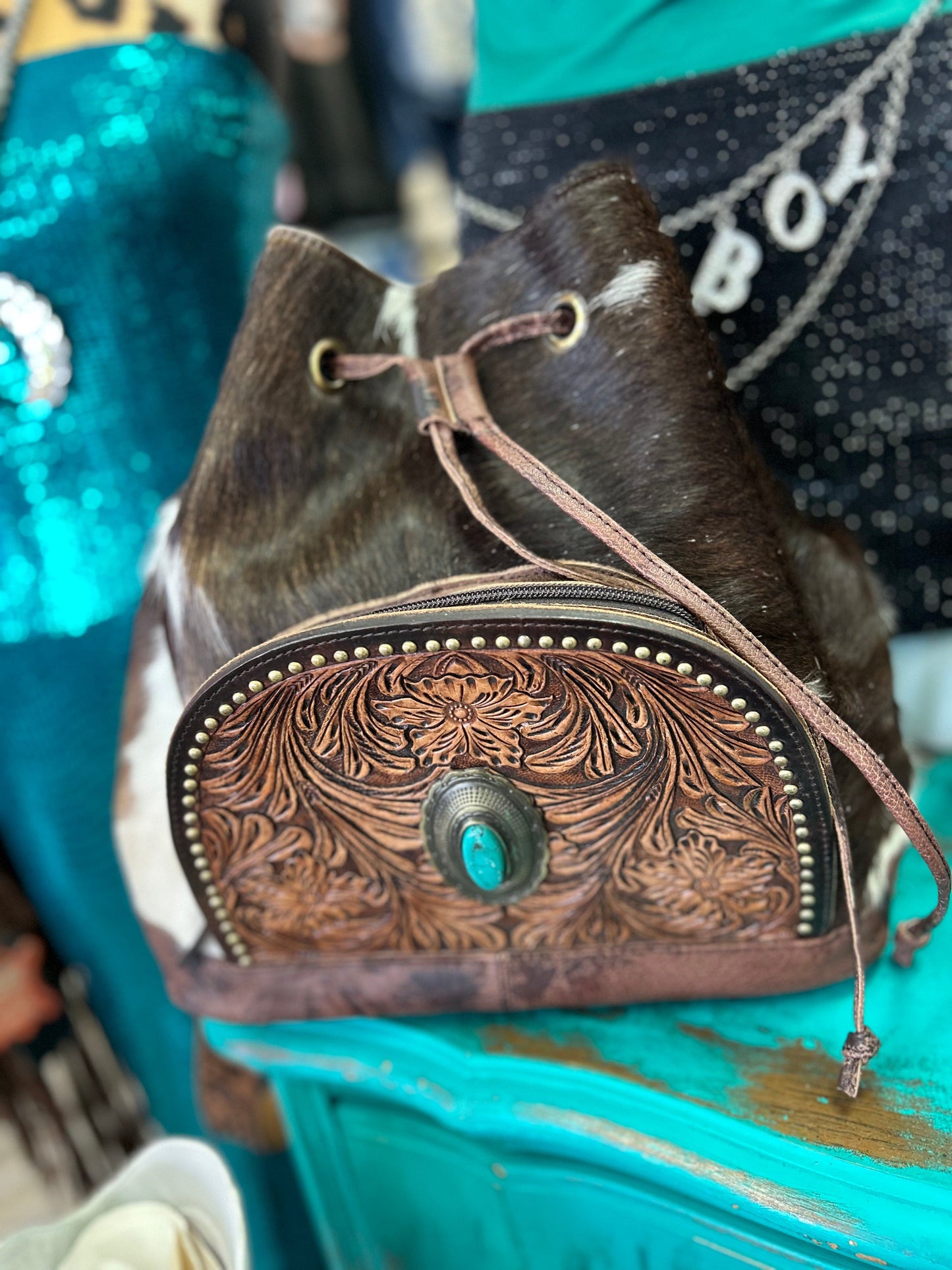 The Turquoise Gypsy Bucket Bag