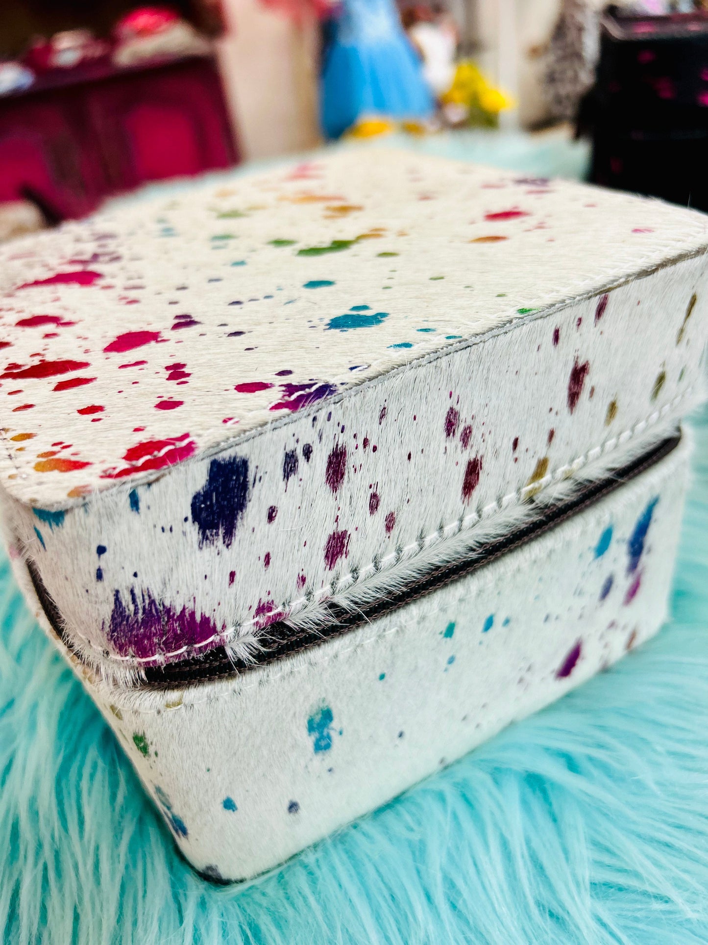 Cowhide Jewelry Box