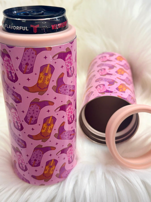 Sippin Pretty Slim Can Coozie