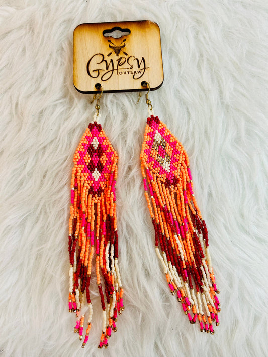 The Aztec Gypsy Beaded Earrings