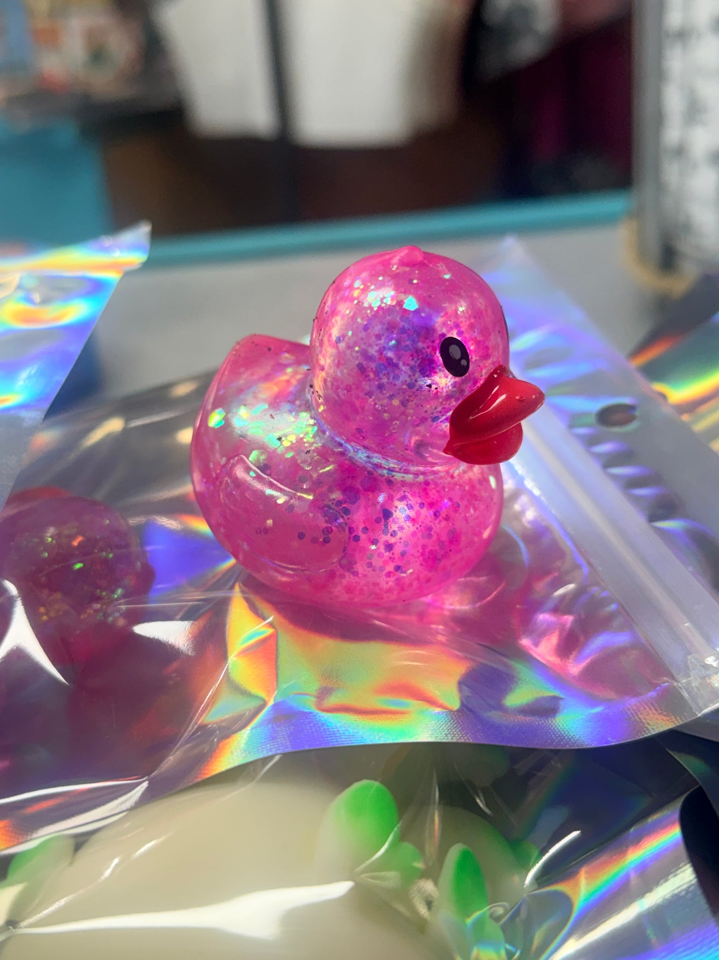 Squish Glitter Duck