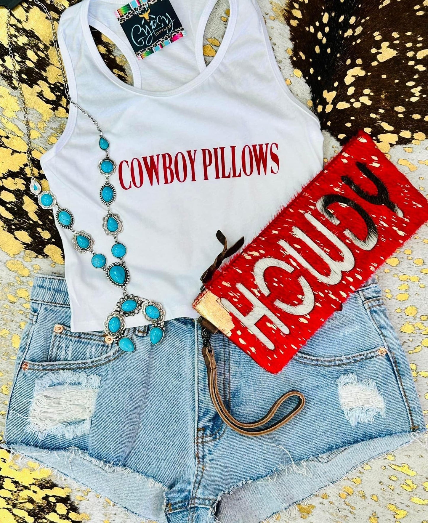 Cowboy Pillows Cropped Tank Top