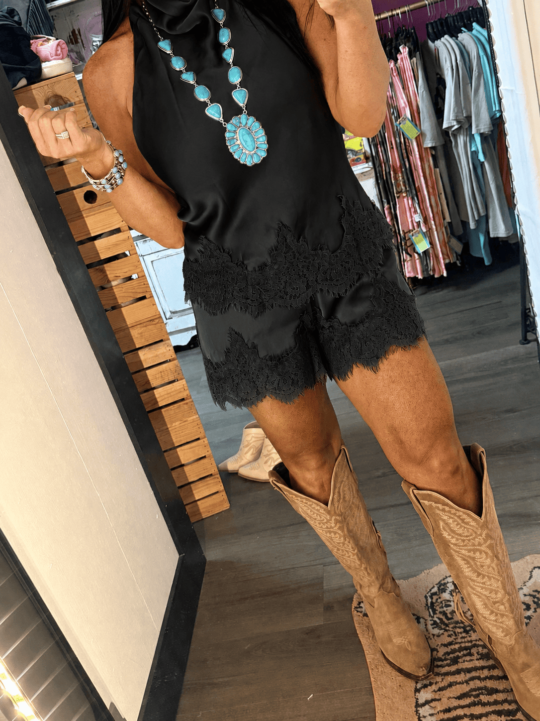 Midnight Rodeo Lace Shorts