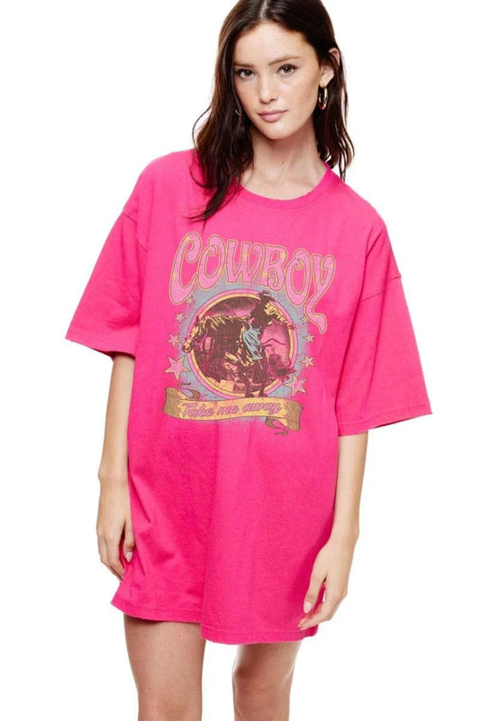 Cowboy Take Me Away Vintage Graphic Tee