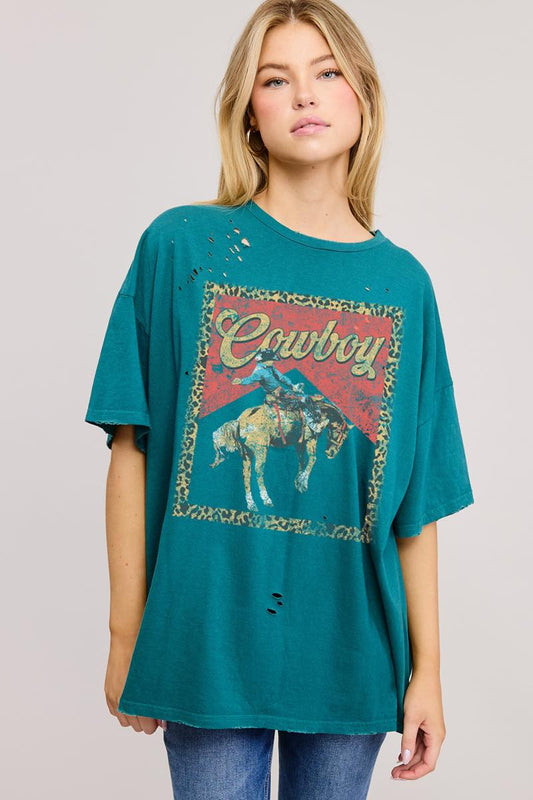 Cowboy Bronc Ridin' Graphic Tee