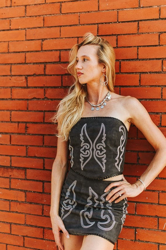 Outlaw Stitch Mini Skirt