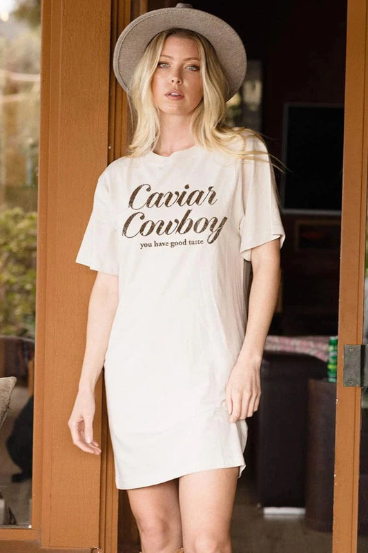 Caviar Cowboy Graphic Tee Dress