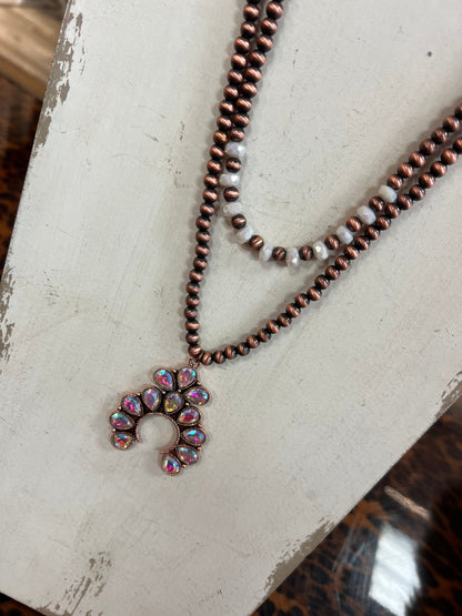 Navajo Squash Blossom Layered Necklace