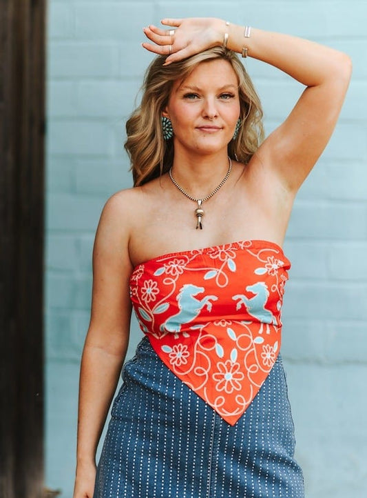 Wildflower Outlaw Bandana Tube Top